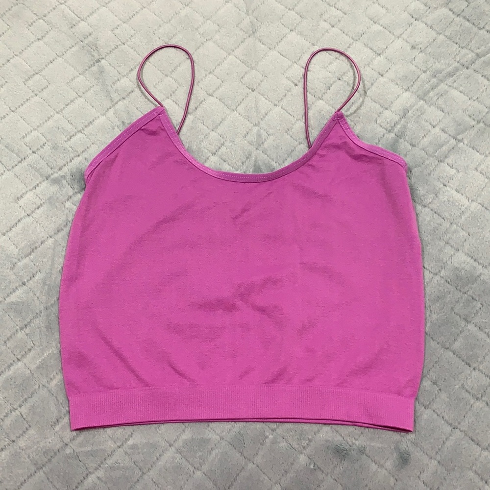 Purple Cropped Tank Top